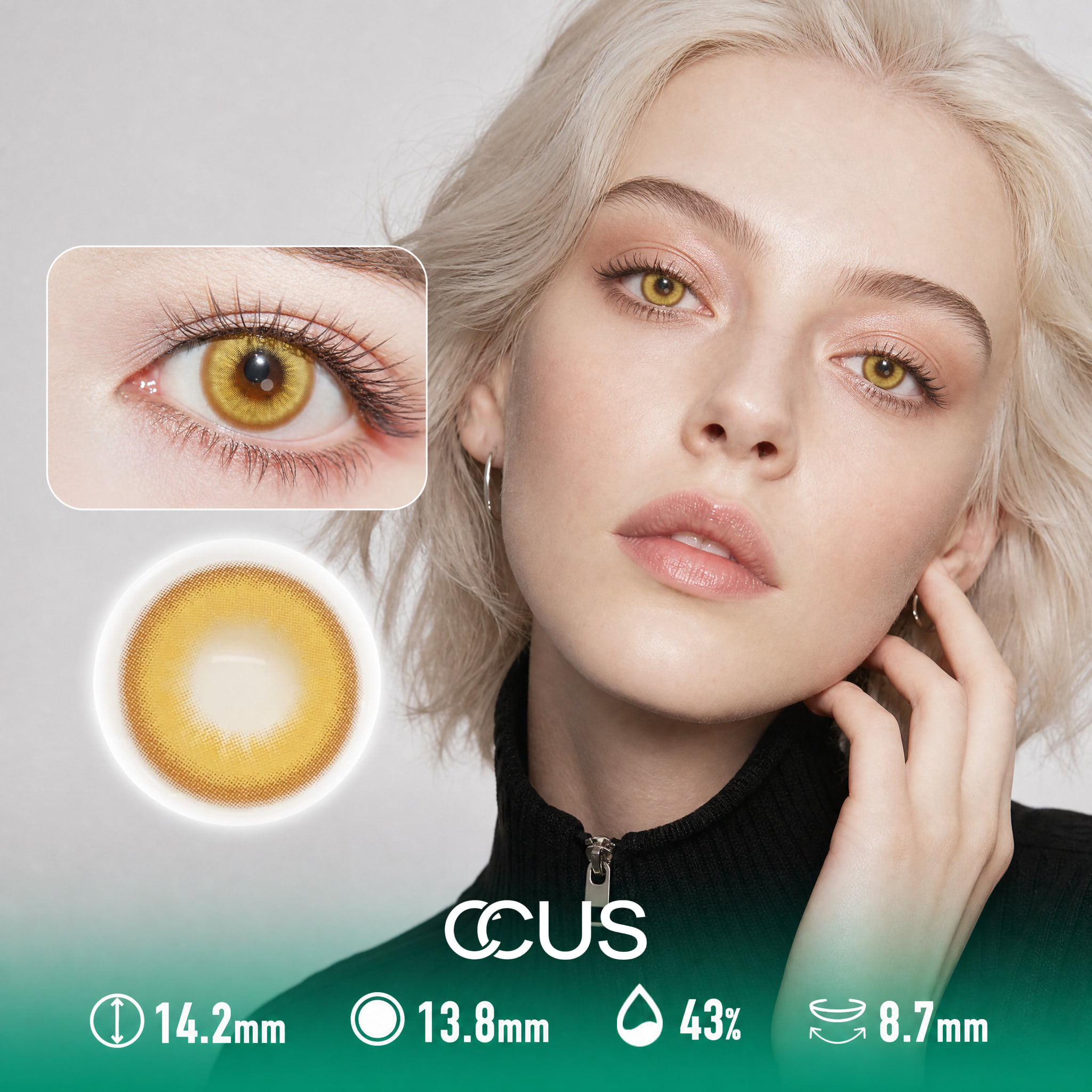 Sahara Honey Gold Contact Lenses - Ccus Eyewear · Premium Colored Contacts Sahara Honey Gold Contact Lenses
