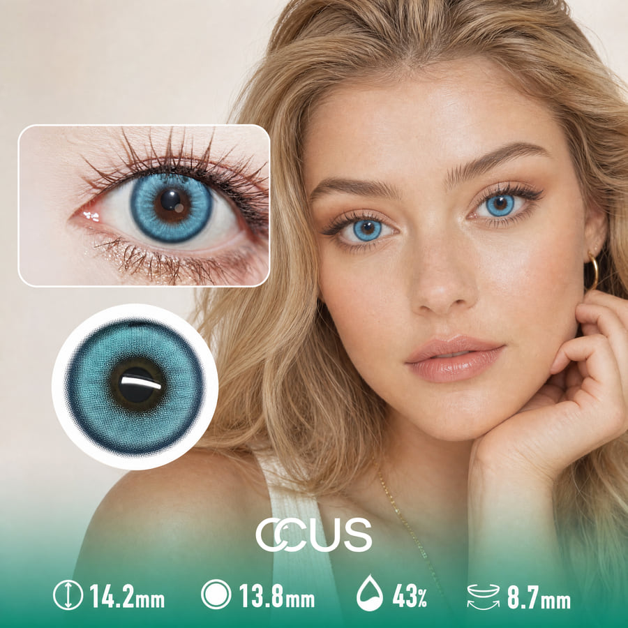 Glacier Tide Turquoise Blue Contact Lenses - Ccus Eyewear · Premium Colored Contacts Glacier Tide Turquoise Blue Contact Lenses