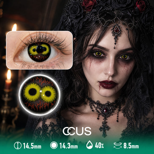 Yellow Green Halloween Contact Lenses