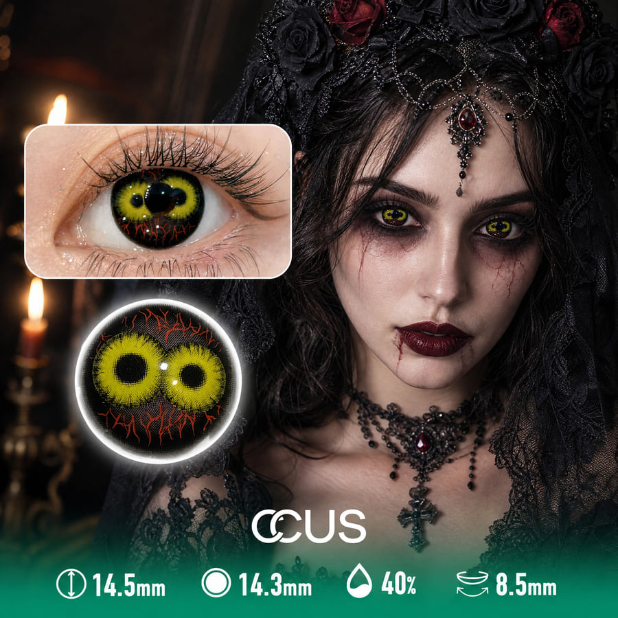 Yellow Green Halloween Contact Lenses