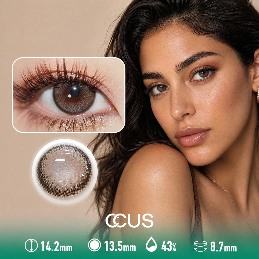 Peony Cloud Honey Brown Contact Lenses