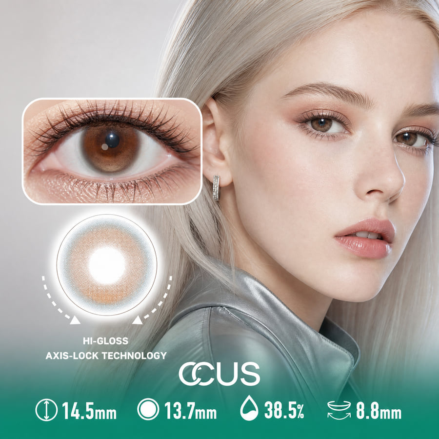 Provence Mist Amber Brown Contact Lenses