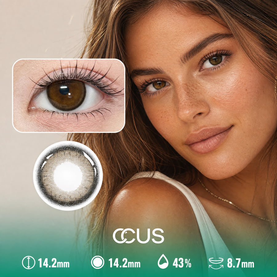 Milan Satin Amber Brown Contact Lenses - Ccus Eyewear · Premium Colored Contacts Milan Satin Amber Brown Contact Lenses