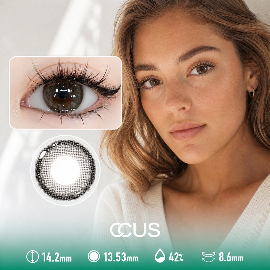 Kyoto Quiet Cocoa Brown Contact Lenses
