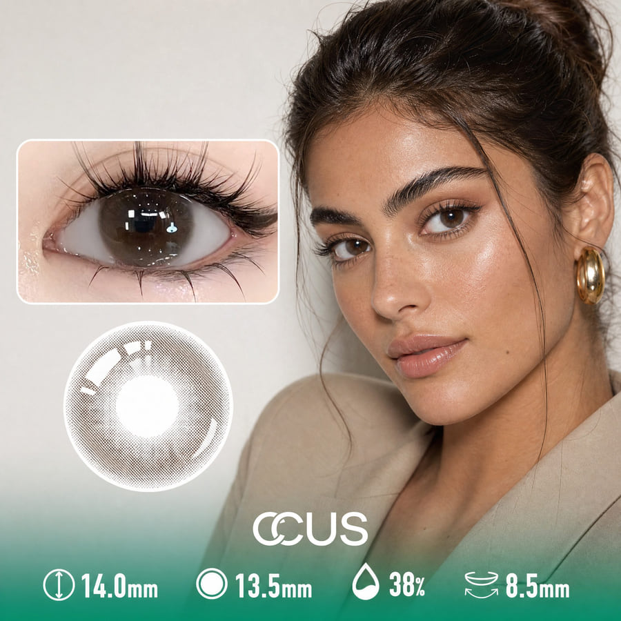 Satin Jasmine Brown Contact Lenses - Ccus Eyewear · Premium Colored Contacts Satin Jasmine Brown Contact Lenses