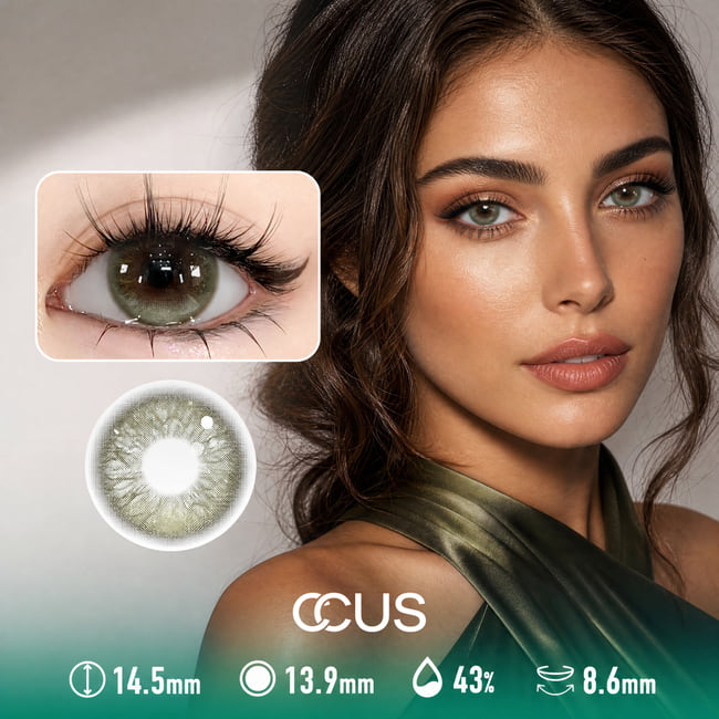 Satin Dusk Green Contact Lenses
