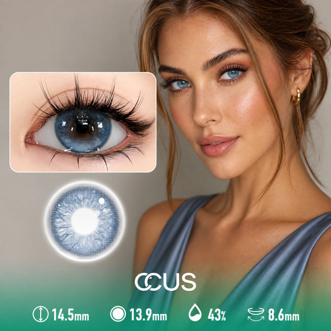 Luminous Breeze Azure Blue Contact Lenses