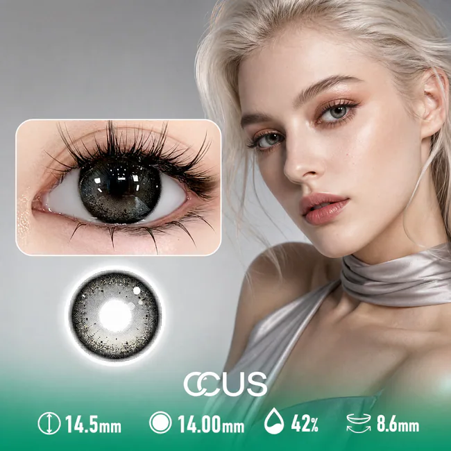 Grey Contacts: Mysterious &Amp; Silver Grey Lenses - Ccus Eyewear · Premium Colored Contacts Dawn Peony Smoke Grey Contact Lenses