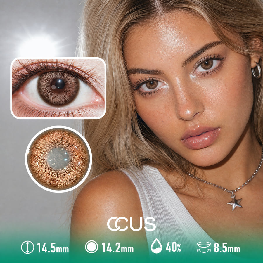 Frosted Toffee Brown Contact Lenses - Ccus Eyewear · Premium Colored Contacts Frosted Toffee Brown Contact Lenses