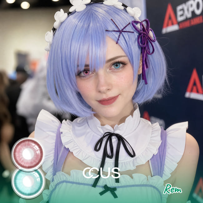 Re:Zero - Rem Cosplay Heterochromia Contact Lenses | CCUS Eyewear