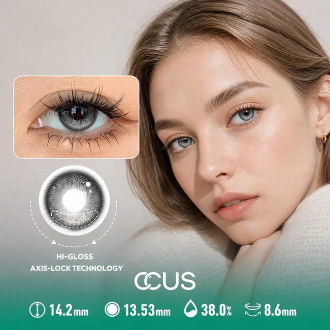Soft Slate Smoke Grey Contact Lenses