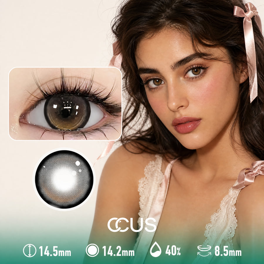 Ribbon Blush Amber Brown Contact Lenses - Ccus Eyewear · Premium Colored Contacts Ribbon Blush Amber Brown Contact Lenses