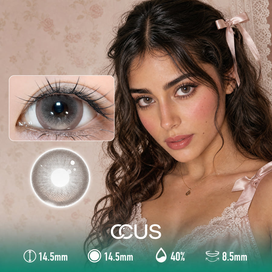 Rosy Bow Amber Brown Contact Lenses - Ccus Eyewear · Premium Colored Contacts Rosy Bow Amber Brown Contact Lenses