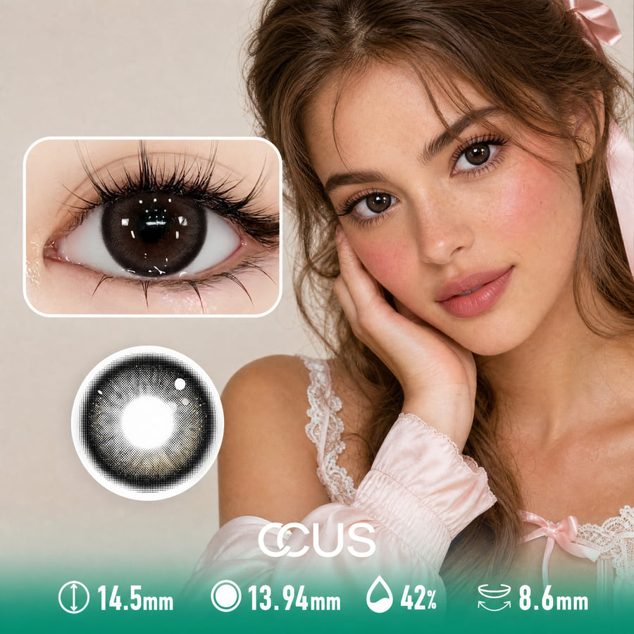 Powder Room Espresso Amber Brown Contact Lenses - Ccus Eyewear · Premium Colored Contacts Powder Room Espresso Amber Brown Contact Lenses