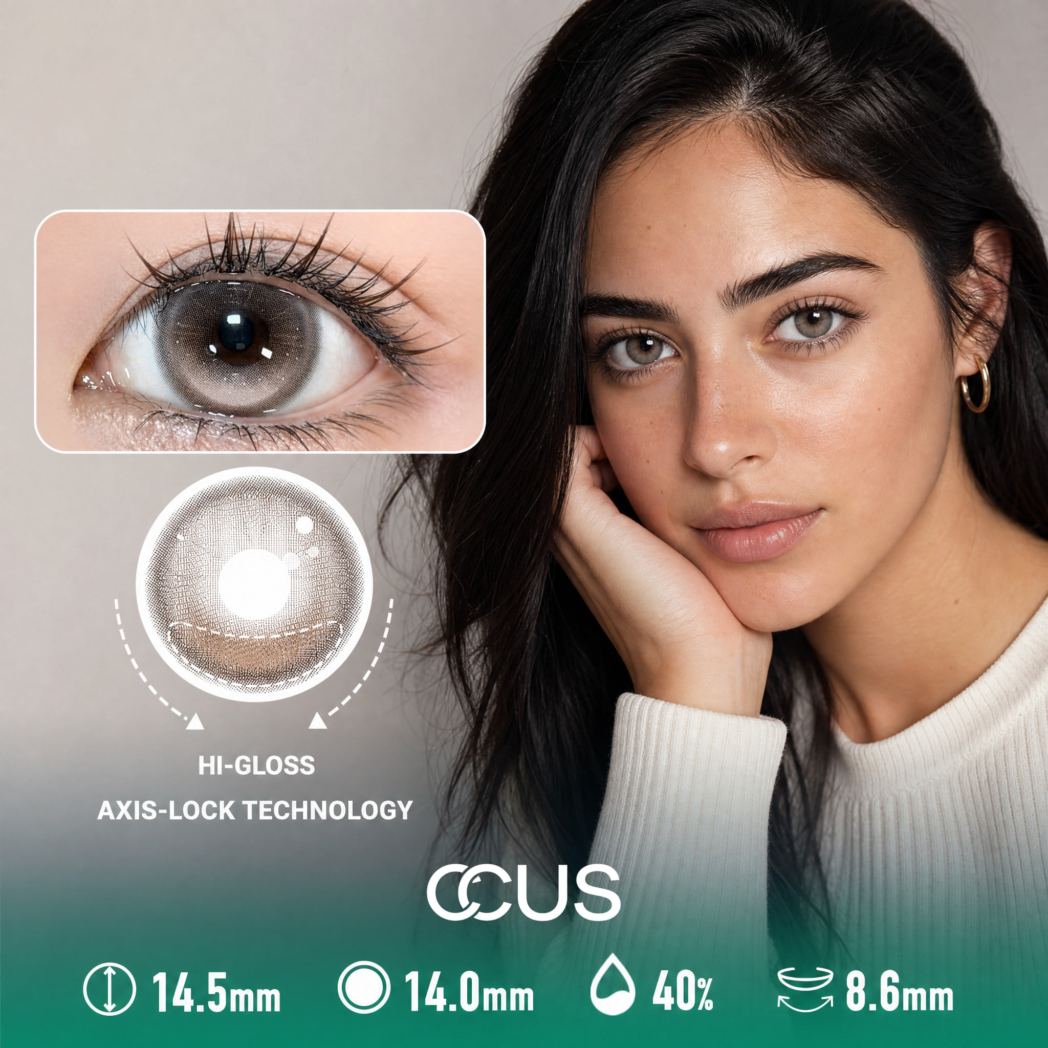 Bare Linen Mocha Brown Contact Lenses - Ccus Eyewear · Premium Colored Contacts Bare Linen Mocha Brown Contact Lenses