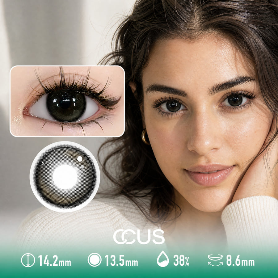 Gentle Haze Black Contact Lenses