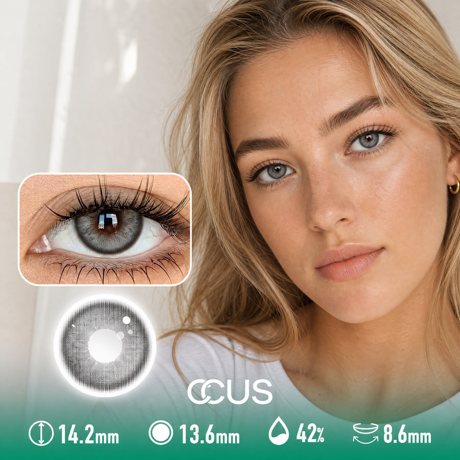 Gentle Glass Grey Contact Lenses - Ccus Eyewear · Premium Colored Contacts Gentle Glass Grey Contact Lenses