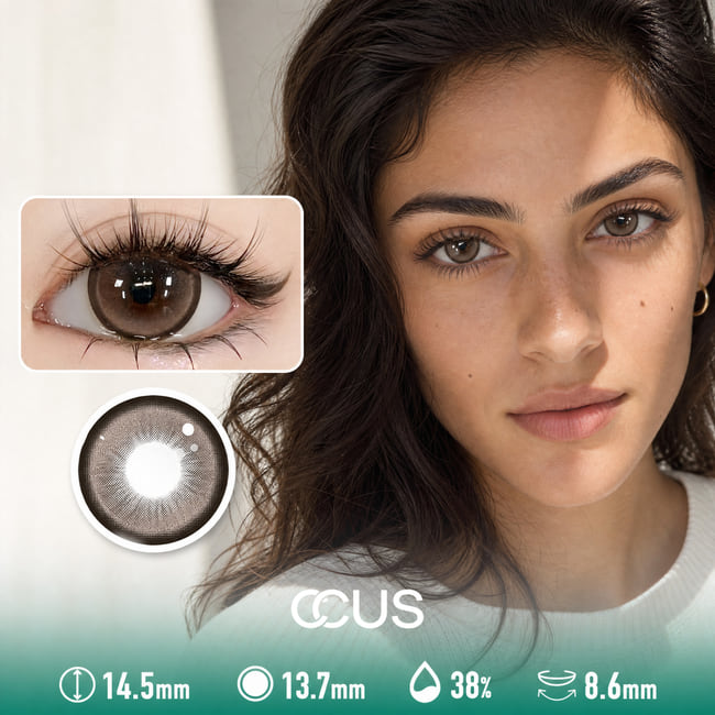 Cinnamon Hearth Amber Brown Contact Lenses