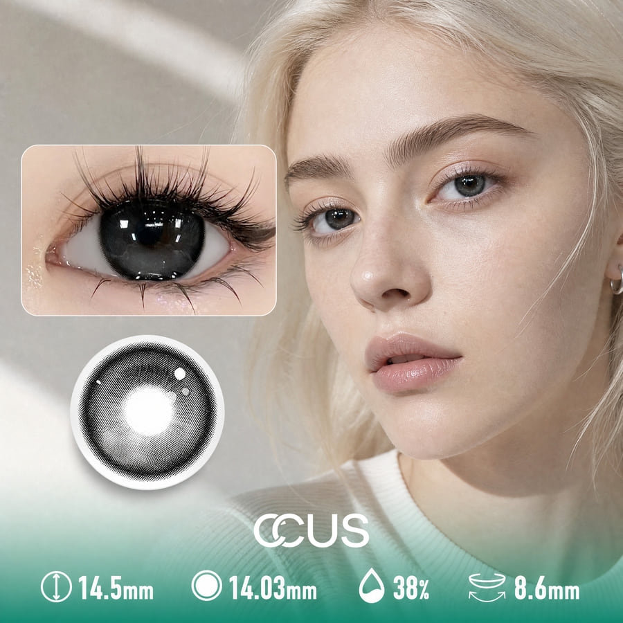 Ink Wash Grey Contact Lenses - Ccus Eyewear · Premium Colored Contacts Ink Wash Grey Contact Lenses