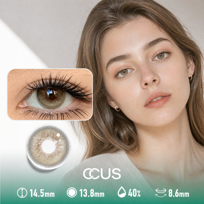 Camellia Mist Cocoa Brown Contact Lenses