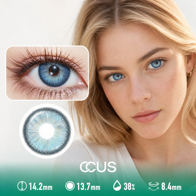 Moon Blossom Blue Contact Lenses