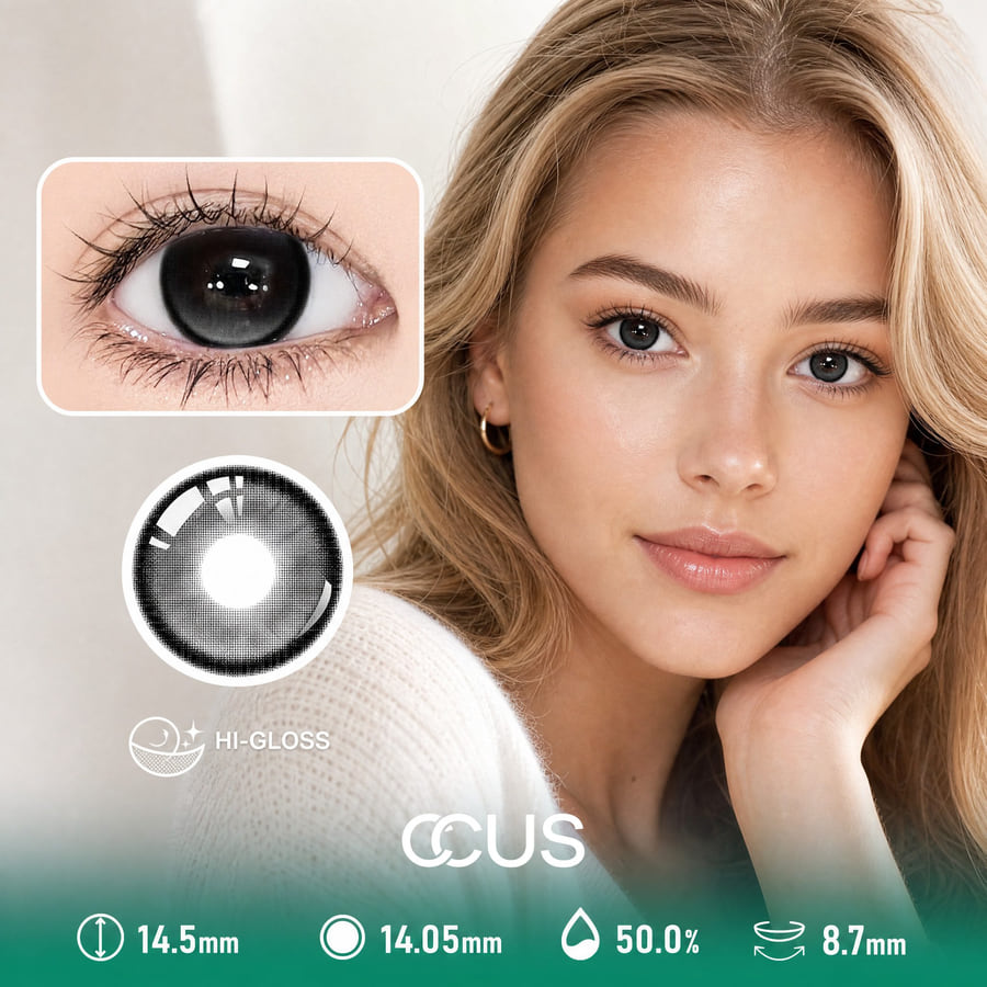 Haze Lily Black Contact Lenses - Ccus Eyewear · Premium Colored Contacts Haze Lily Black Contact Lenses