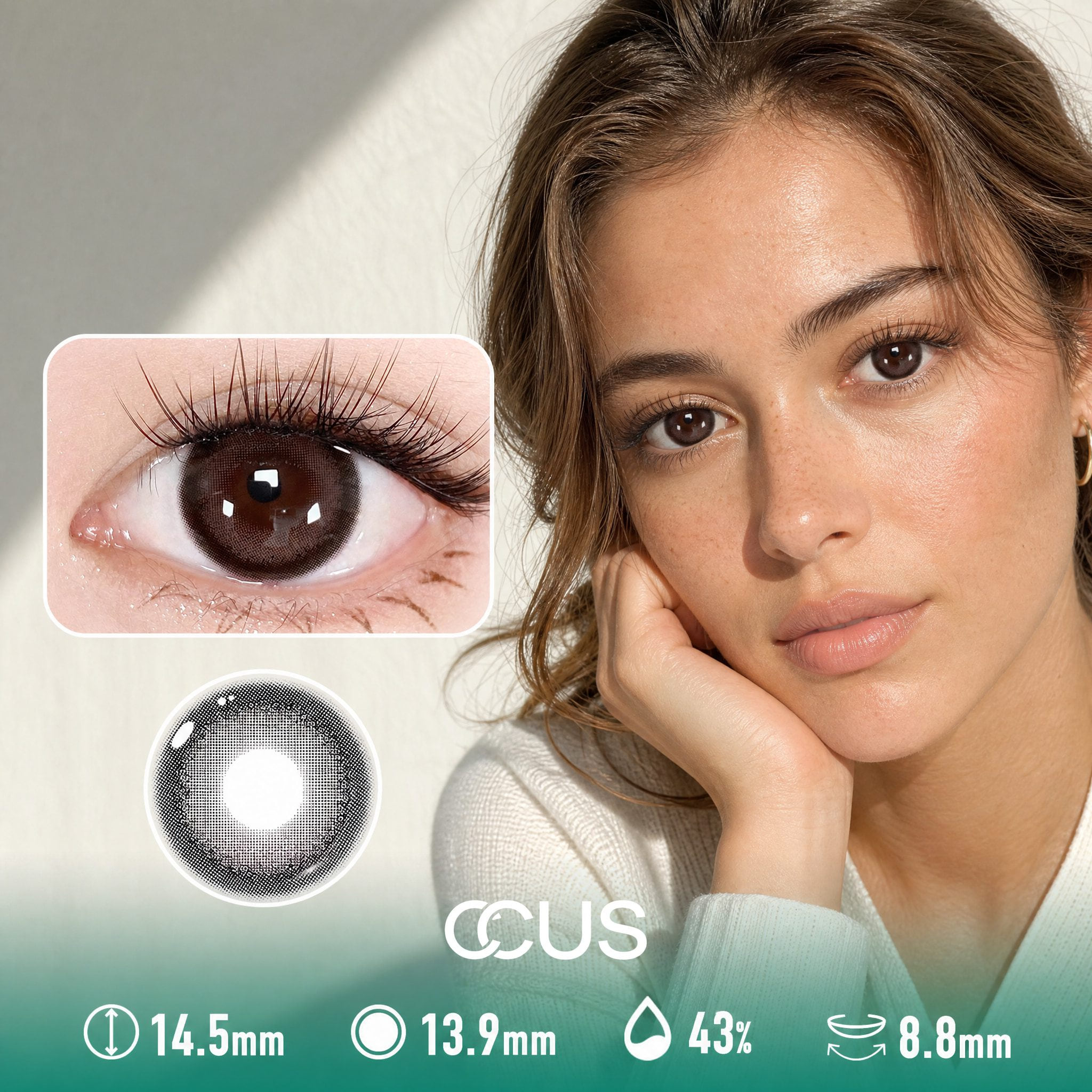 Silk Cloud Grey Contact Lenses - Ccus Eyewear · Premium Colored Contacts Silk Cloud Grey Contact Lenses