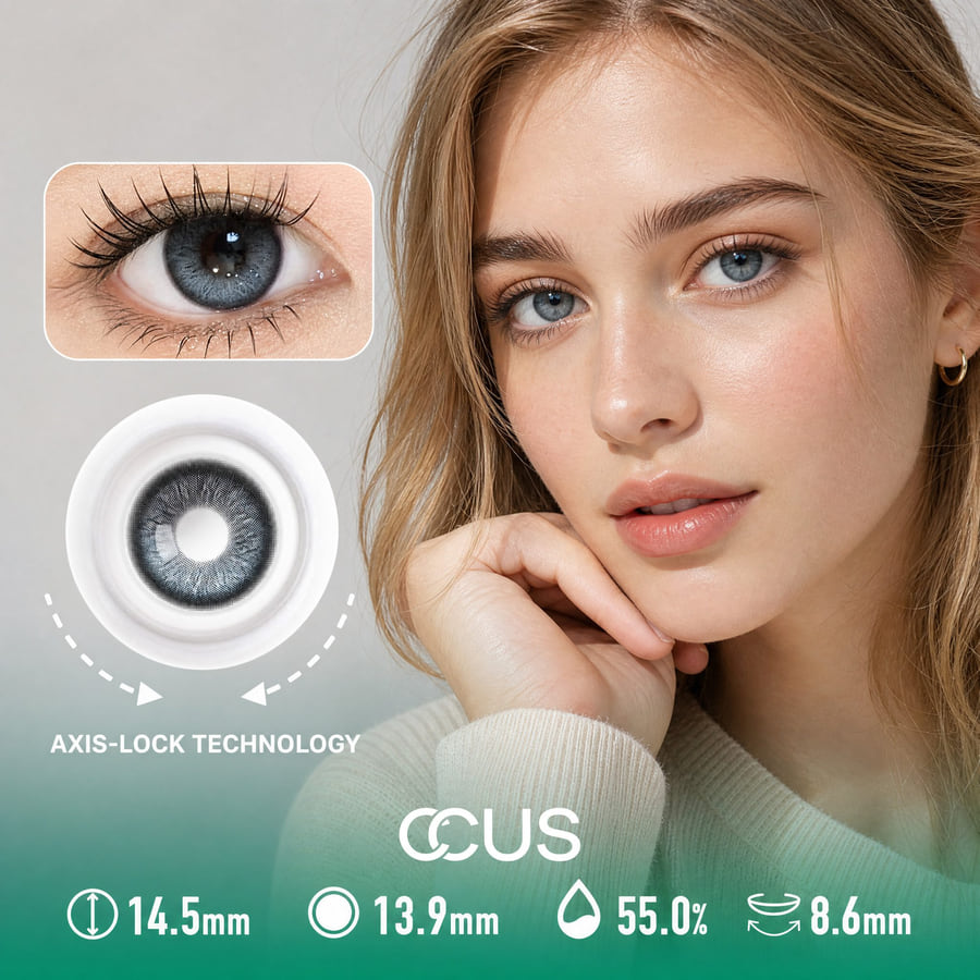 Quiet Slate Blue Contact Lenses - Ccus Eyewear · Premium Colored Contacts Quiet Slate Blue Contact Lenses