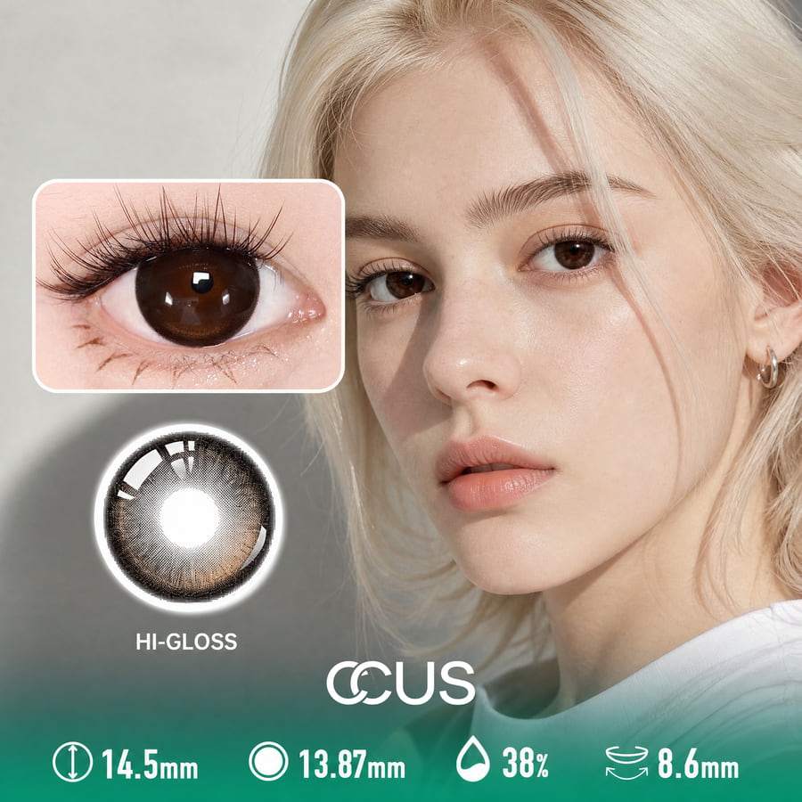 Glass Peony Hazel Brown Contact Lenses