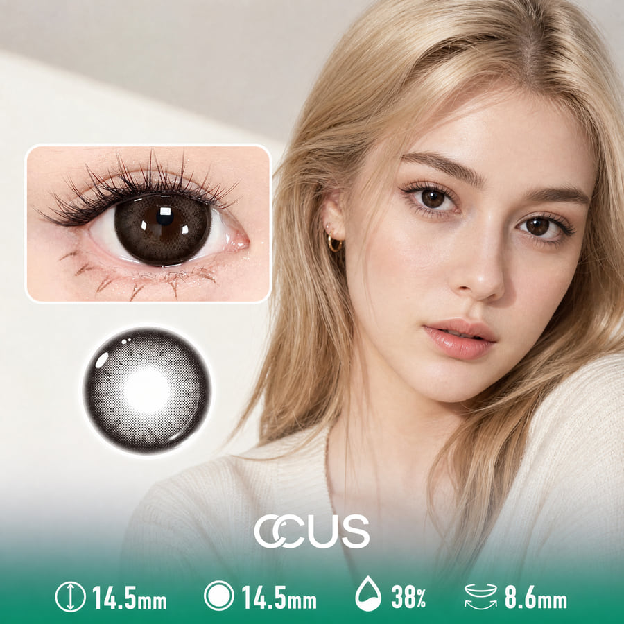 Morning Linen Almond Amber Brown Contact Lenses