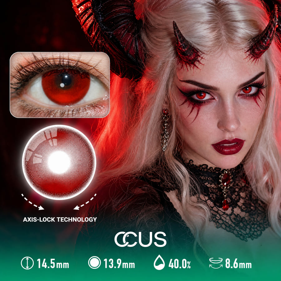 Candlelit Ruby Red Contact Lenses