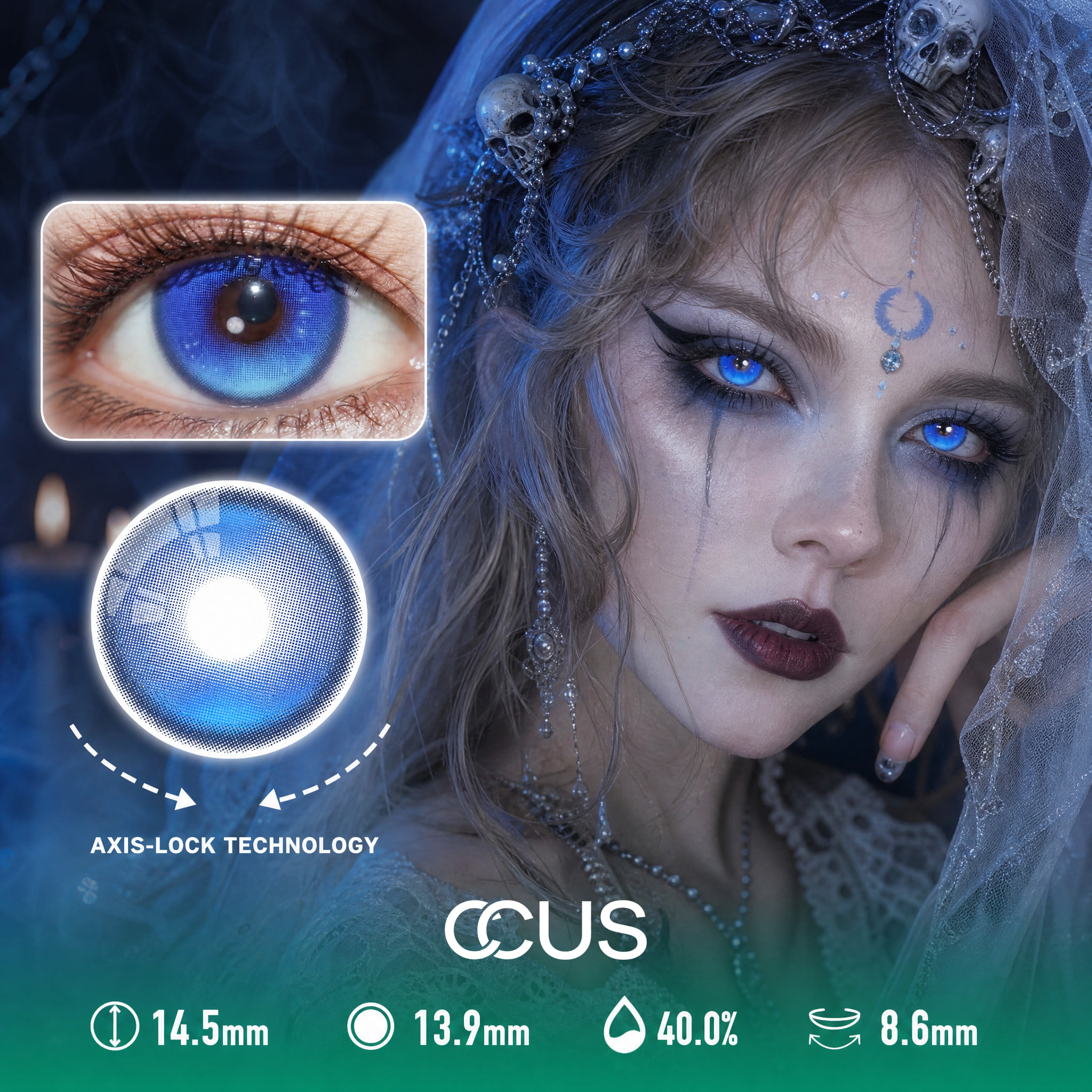 Fresh Air Cobalt Blue Contact Lenses - Ccus Eyewear · Premium Colored Contacts Fresh Air Cobalt Blue Contact Lenses