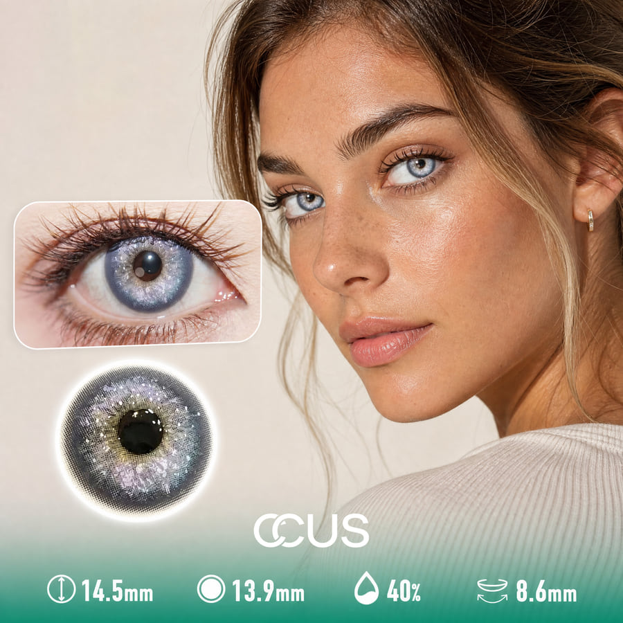 Linen Ash Grey Contact Lenses - Ccus Eyewear · Premium Colored Contacts Linen Ash Grey Contact Lenses