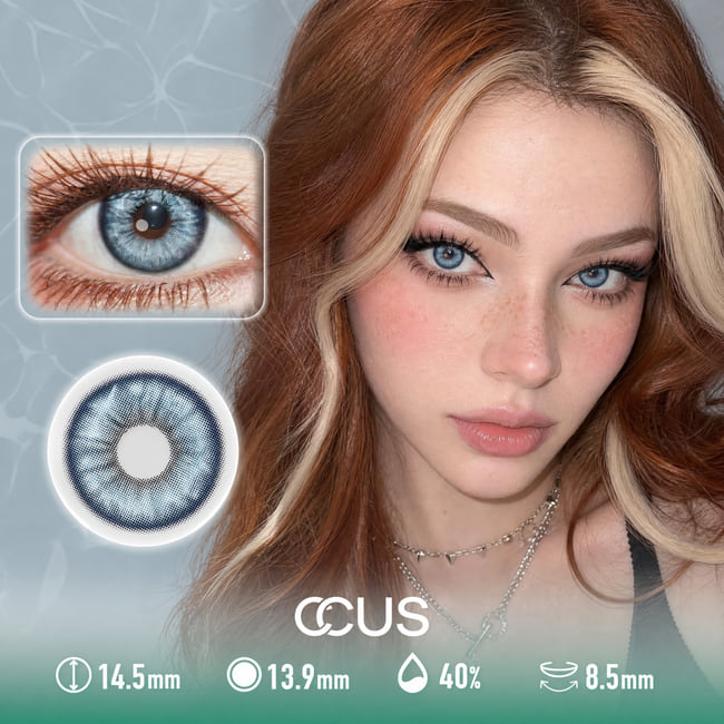 Pixel Frost Azure Blue Contact Lenses