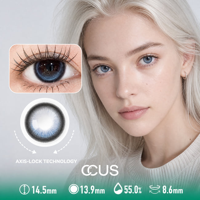 Mist Peony Azure Blue Contact Lenses
