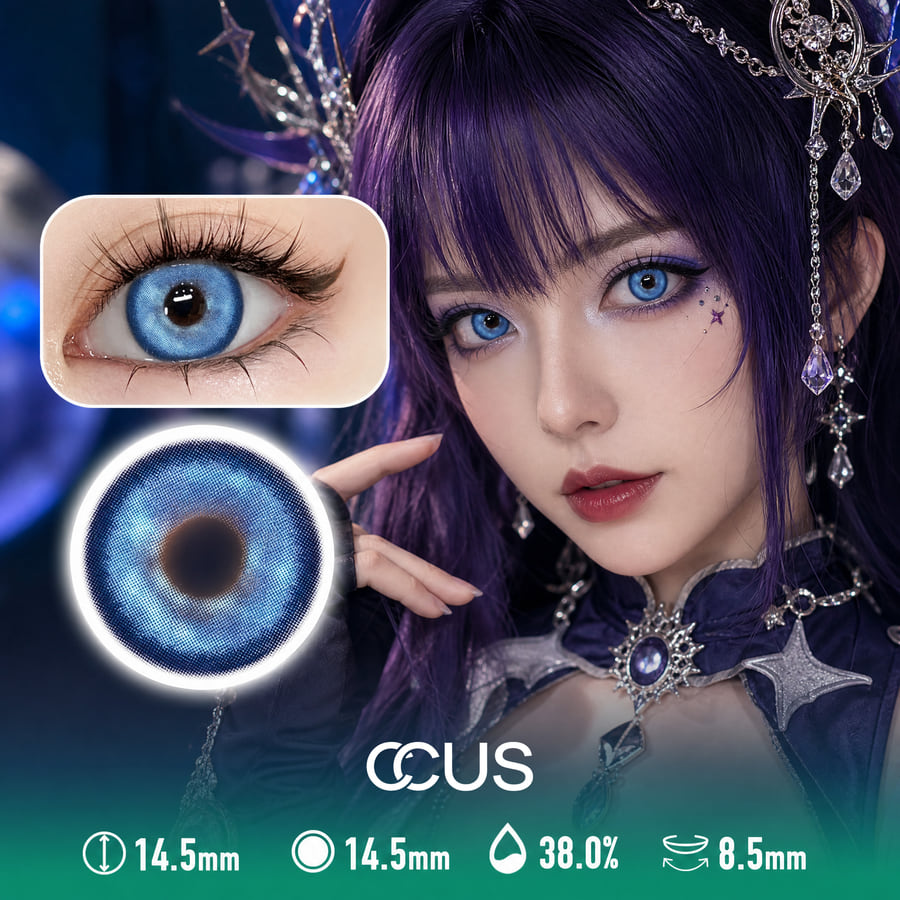Confetti Blue Party Contact Lenses - Ccus Eyewear · Premium Colored Contacts Confetti Blue Party Contact Lenses