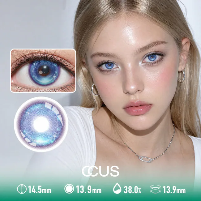 What Makeup Suits Blue Contact Lenses? - Ccus Eyewear · Premium Colored Contacts Mall Glaze Cobalt Blue Contact Lenses