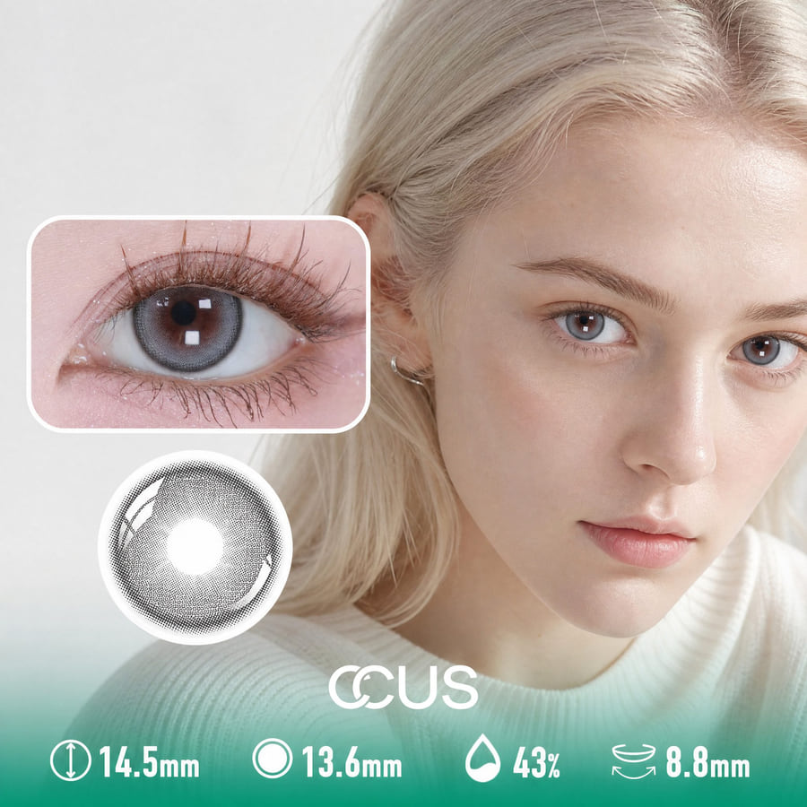 Lace Camellia Silver Grey Contact Lenses - Ccus Eyewear · Premium Colored Contacts Lace Camellia Silver Grey Contact Lenses