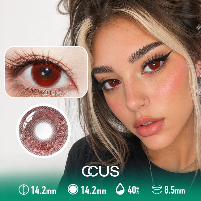 Static Ember Red Contact Lenses