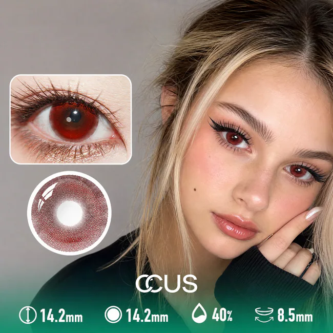 Static Scarlet Red Contact Lenses