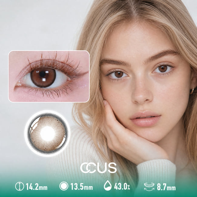 Washed Linen Chocolate Amber Brown Contact Lenses