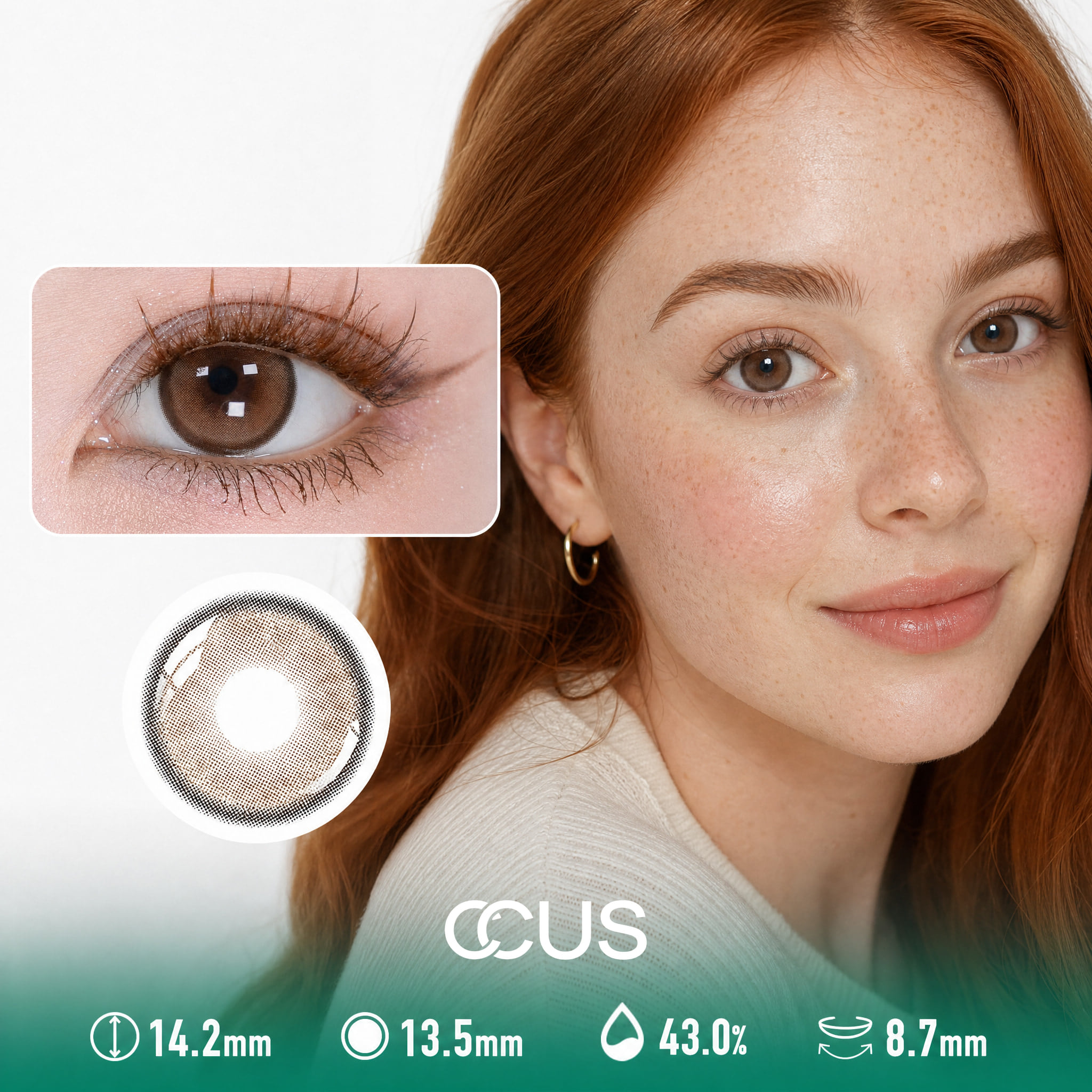 Soft Hour Honey Brown Contact Lenses