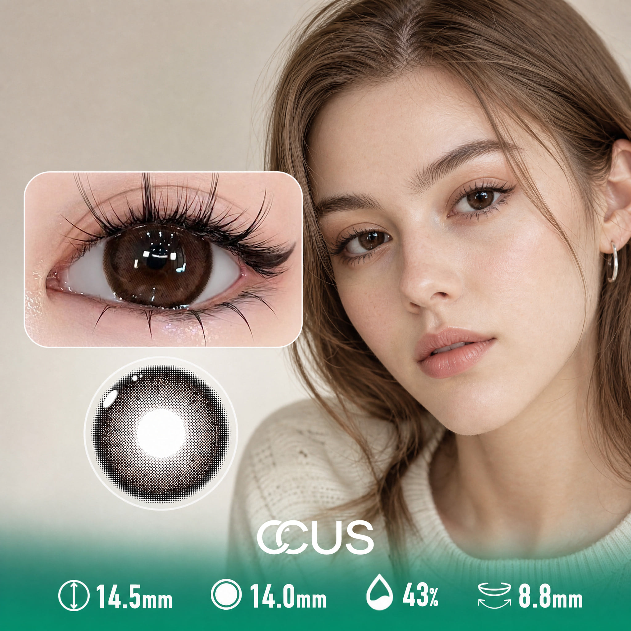 Glass Twilight Amber Brown Contact Lenses - Ccus Eyewear · Premium Colored Contacts Glass Twilight Amber Brown Contact Lenses
