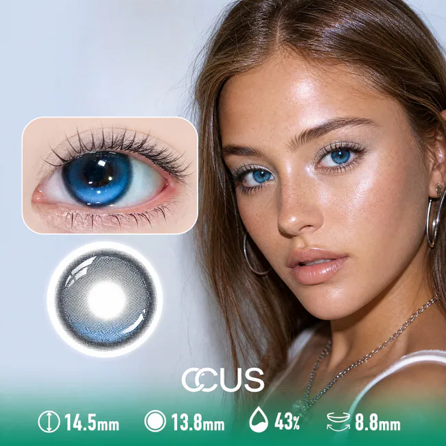 Soda Pop Sapphire Blue Contact Lenses
