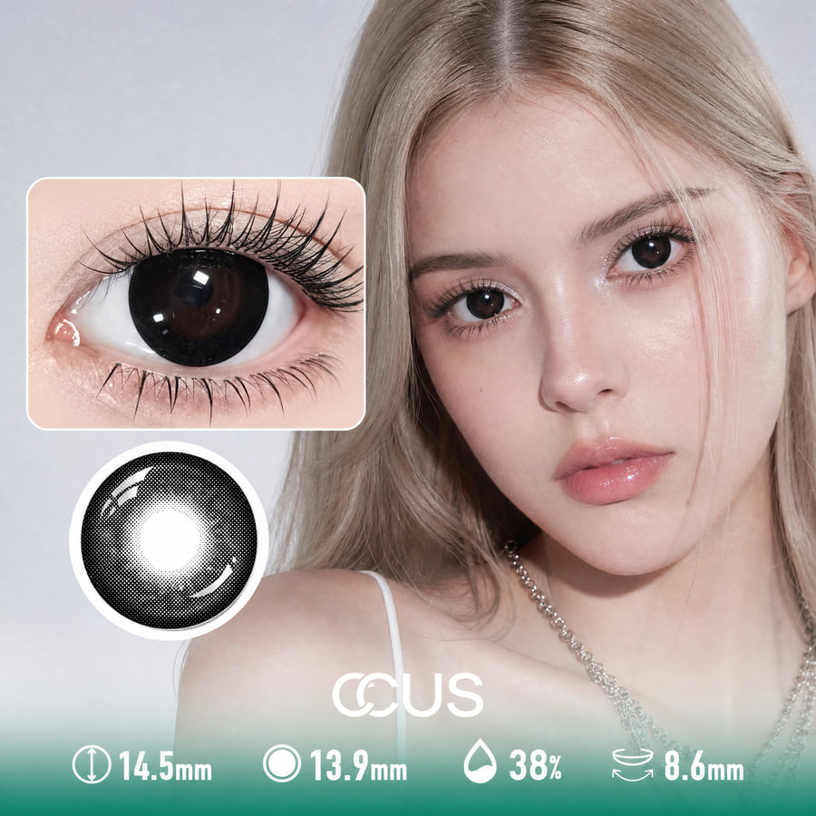 Halftone Midnight Black Contact Lenses - Ccus Eyewear · Premium Colored Contacts Halftone Midnight Black Contact Lenses