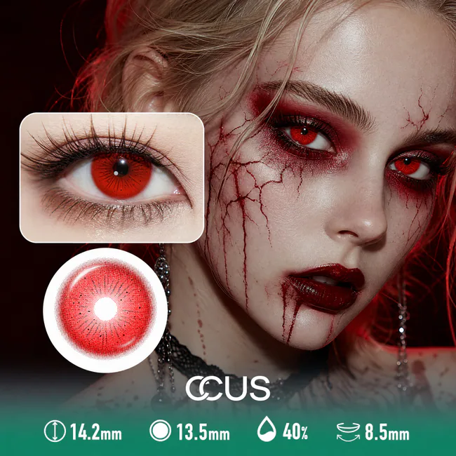 Cosplay &Amp; Halloween Best Sellers - Ccus Eyewear · Premium Colored Contacts High Saturation Dark Red Contact Lenses