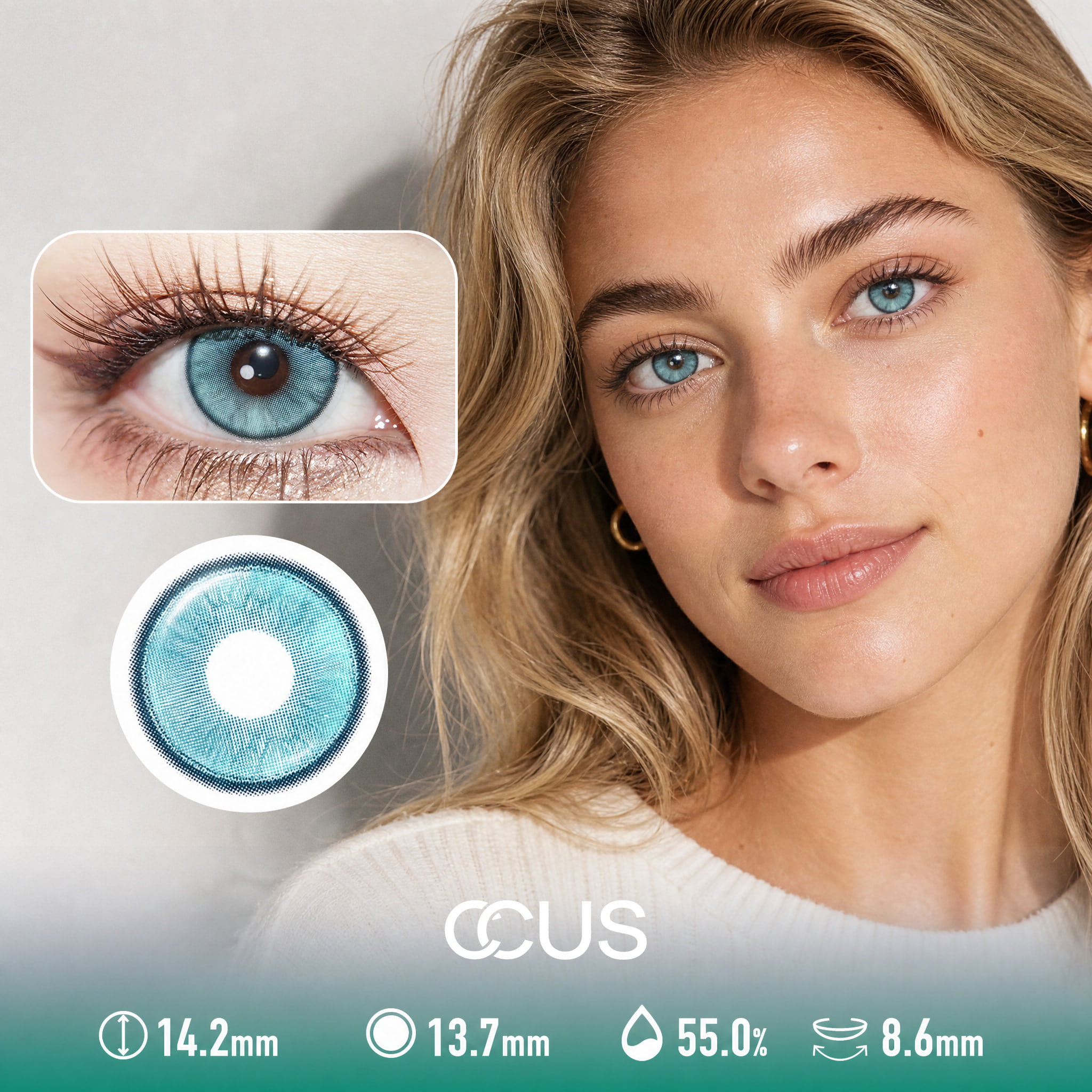 Gentle Lily Fern Green Contact Lenses