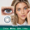 Morning Linen Grey Azure Blue Contact Lenses