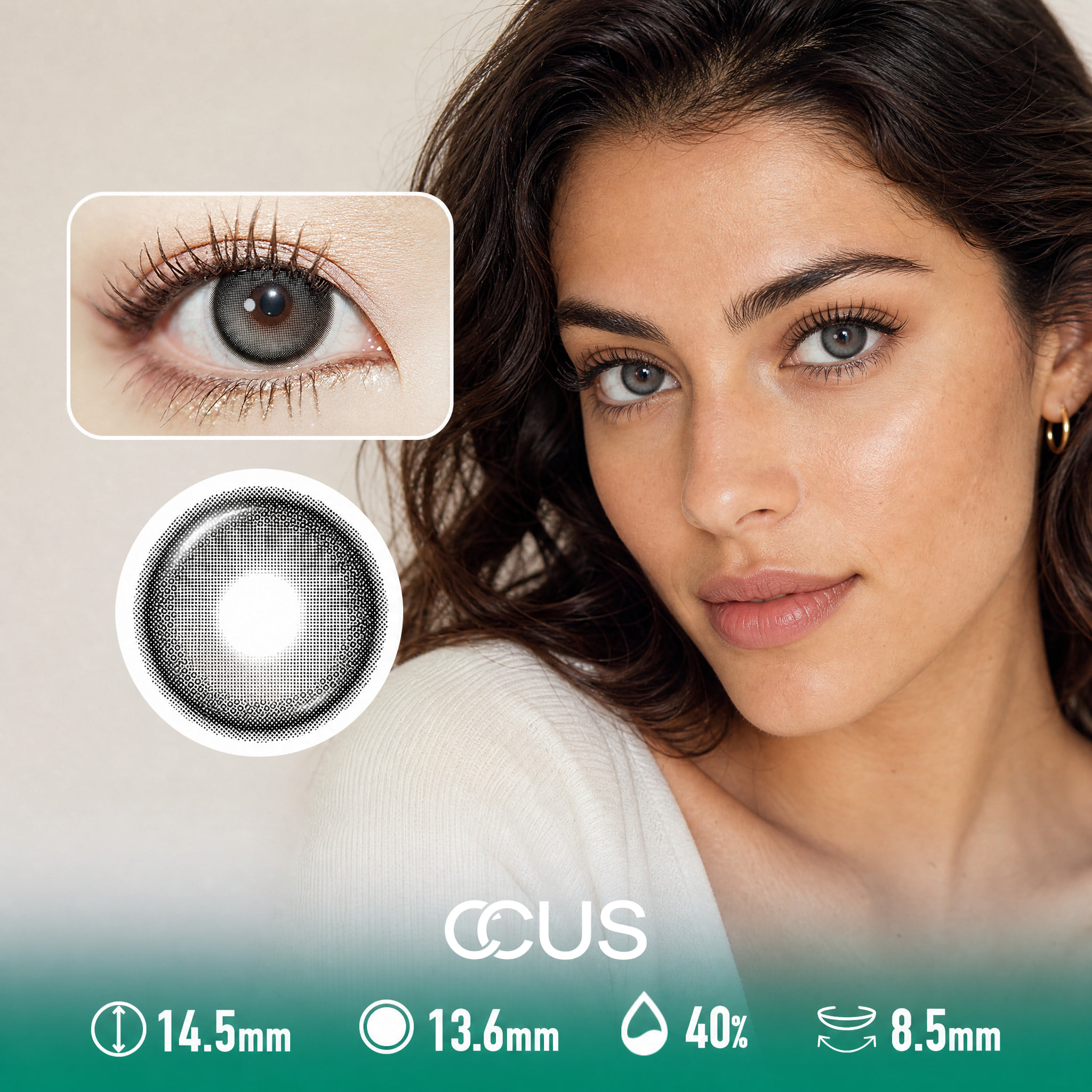 Harbor Mist Smoke Silver Contact Lenses