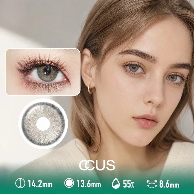 Smoky Olive Amber Brown Contact Lenses